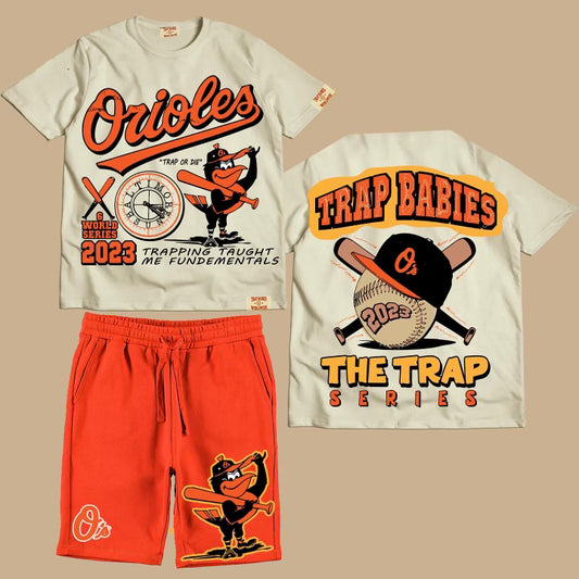 Orioles Trap Babies Short Set